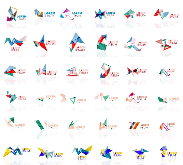 Вырасти стрелки оригами абстрактный векторный логотип дизайн шаблона бумаги креативный офис иконка бизнес-компании символа концепции — стоковый вектор