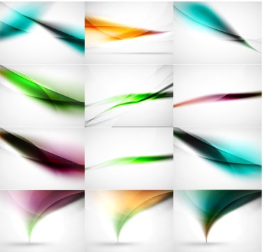 Arka plan ayarlamak, dalga şablonları bulanık. Vektör