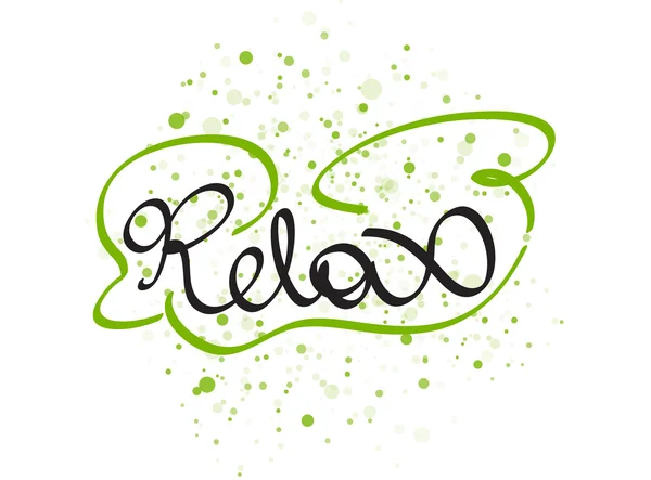 Relax lettering word — Stock Vector