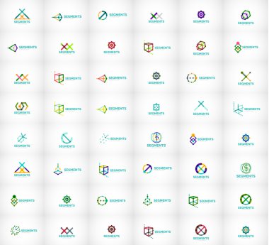 Doğrusal stil soyut logo mega koymak