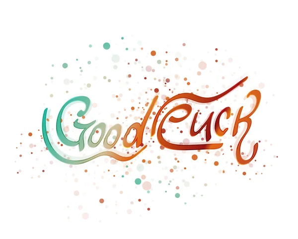 Good luck lettering word — Stock Vector