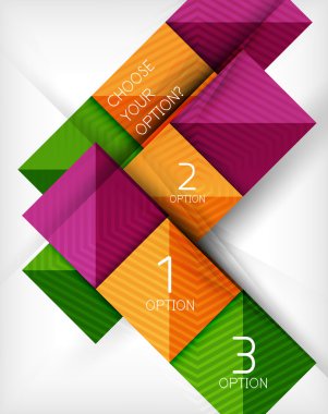 Kağıt tarzı tasarım şablonları, kare arka plan, geometrik düzen