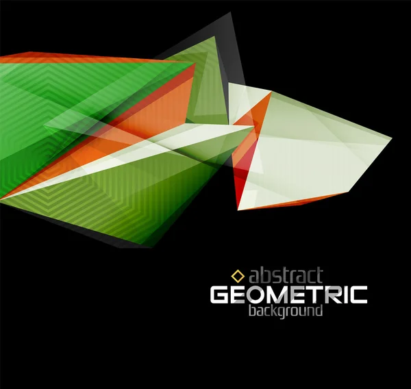 Geweven papier geometrische vormen op zwart — Stockvector