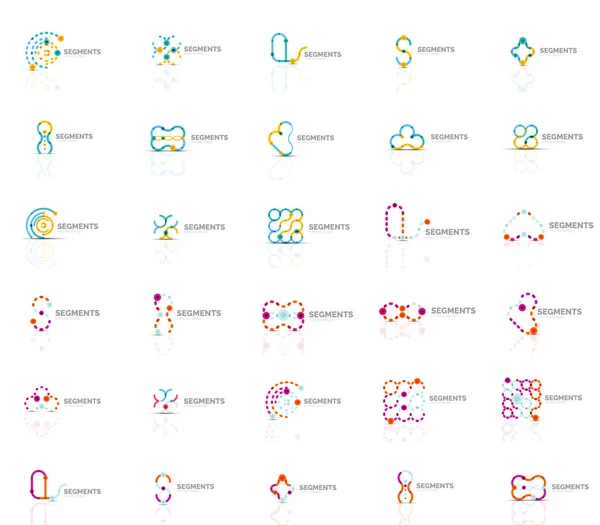 Collectie van kleurrijke abstracte origami logo 's — Stockvector