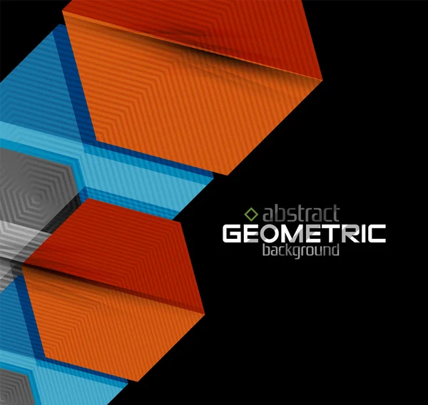 Papier texturé formes géométriques sur noir — Image vectorielle