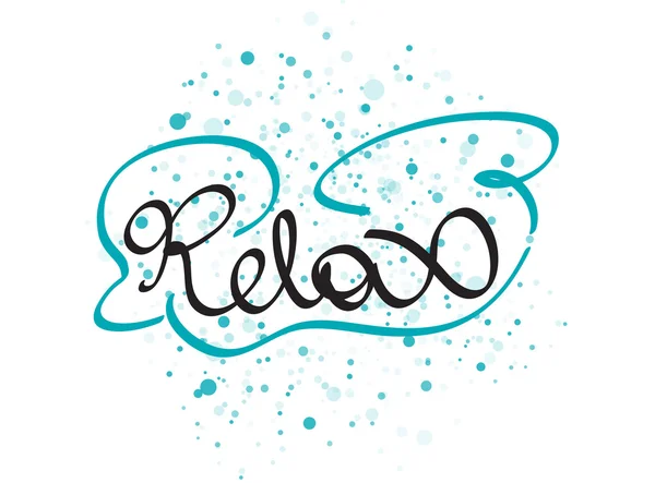 Relax lettering word — Stock Vector