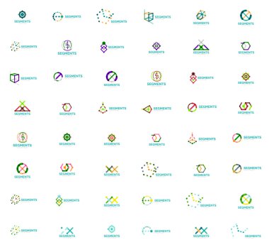 Doğrusal stil soyut logo mega koymak