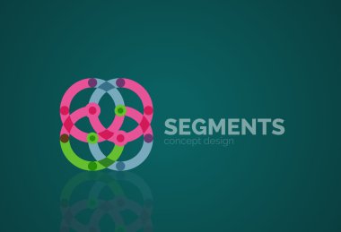 Vektör anahat en az soyut geometrik logosu