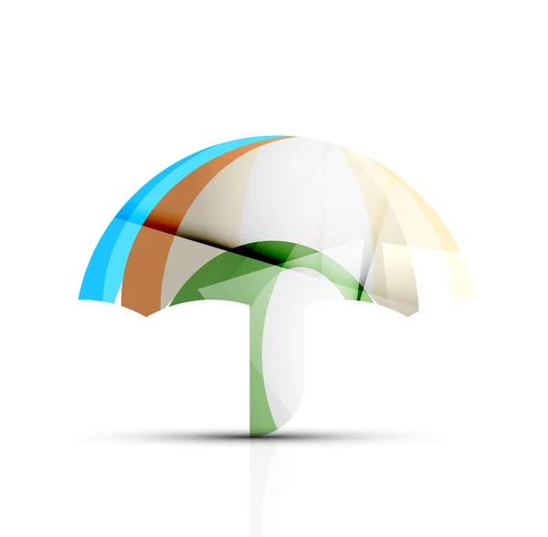 Paraply skydd logotyp — Stock vektor