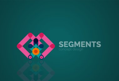 Vektör anahat en az soyut geometrik logosu