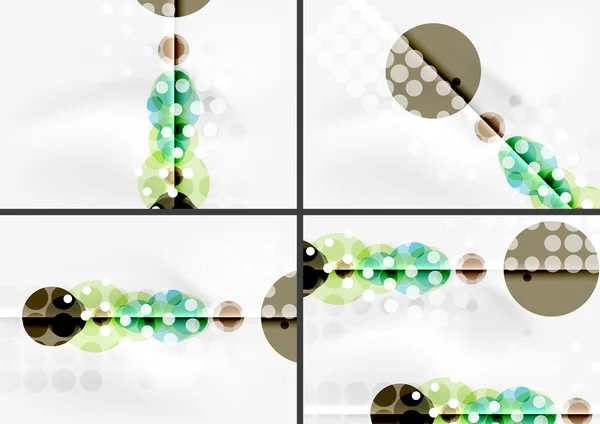 Σύνολο κύκλου σχήμα σχεδιασμός Περίληψη Φόντα με φωτεινά εφέ και διακοσμήσεις — Διανυσματικό Αρχείο