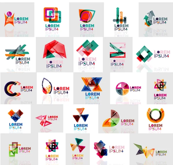 Coleção de logotipos de origami abstrato colorido —  Vetores de Stock