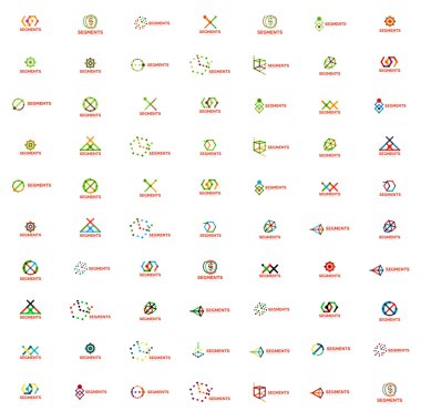 Doğrusal stil soyut logo mega koymak