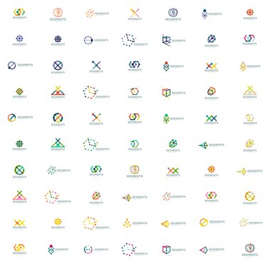 Doğrusal stil soyut logo mega koymak