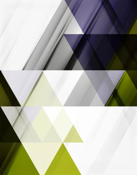Transparenta överlappande trianglar på vitt. Business eller teknik minimal futuristiska mall — Stock vektor