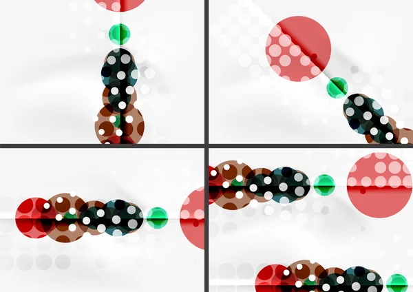 Conjunto de diseño en forma de círculo fondos abstractos con efectos de luz y decoraciones — Archivo Imágenes Vectoriales