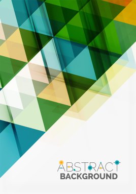 Beyaz şeffaf örtüşen üçgenler. İş veya teknoloji en az fütüristik şablonu