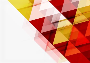 Beyaz şeffaf örtüşen üçgenler. İş veya teknoloji en az fütüristik şablonu