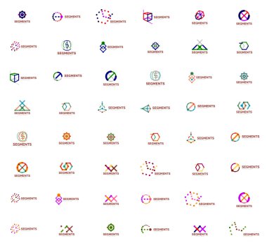 Doğrusal stil soyut logo mega koymak