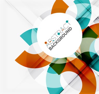 Geometrik vektör arka plan, daire şekilleri