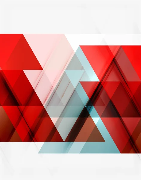 Transparante overlappende driehoeken op wit. Bedrijfs- of technologie minimale futuristische sjabloon — Stockvector