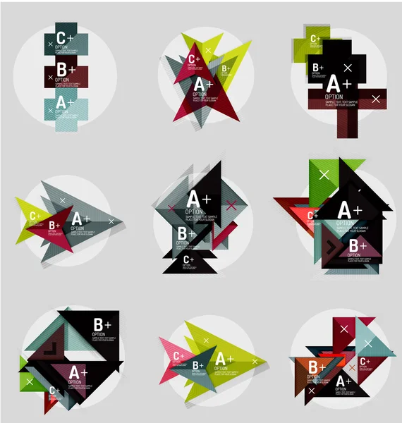 Vector geometriska banner set — Stock vektor