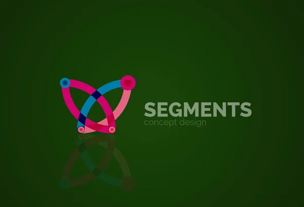 Esquema vectorial logo geométrico abstracto mínimo — Archivo Imágenes Vectoriales