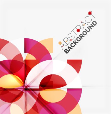 Geometrik vektör arka plan, daire şekilleri