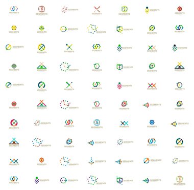 Doğrusal stil soyut logo mega koymak