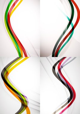 Arka kümesi. Işık ve gölge efektleri ile dalga çizgiler eğri