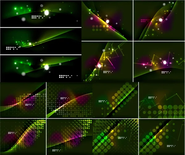 Conjunto de fondo abstracto espacio oscuro — Archivo Imágenes Vectoriales