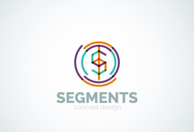 Vektör anahat en az soyut geometrik logosu