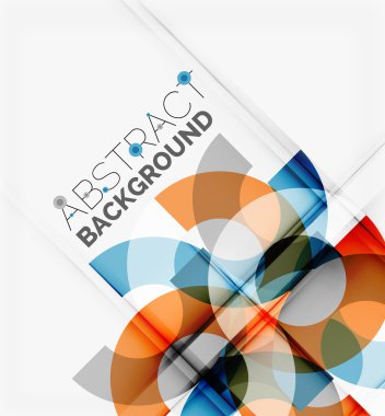 Geometrik vektör arka plan, daire şekilleri