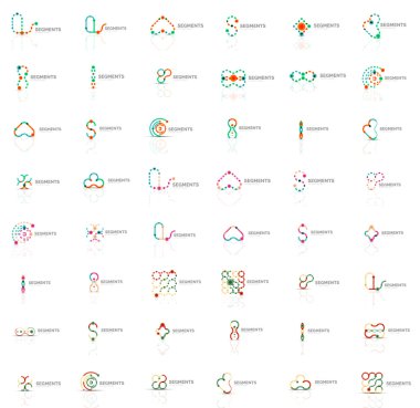 Doğrusal stil soyut logo mega koymak