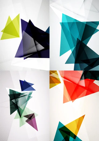 Reihe von Winkeln und geraden Linien entwerfen abstrakte Hintergründe — Stockvektor