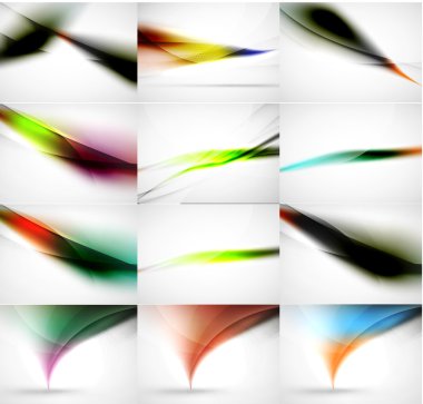 Arka plan ayarlamak, dalga şablonları bulanık. Vektör