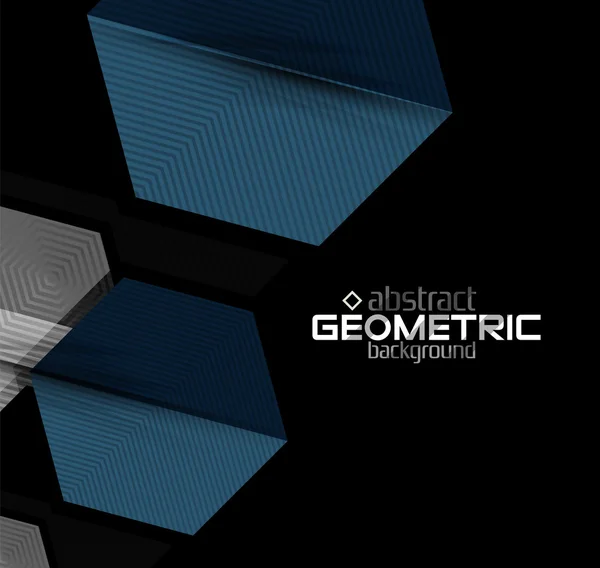 Vektorfarbe geometrische Formen auf schwarzem Hintergrund — Stockvektor