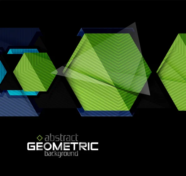 Texturerat papper geometriska former på svart — Stock vektor