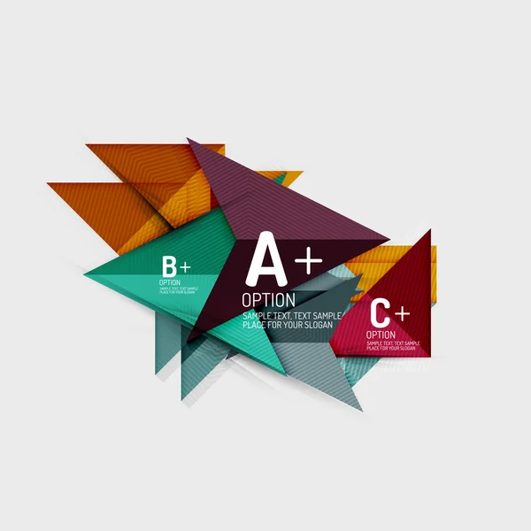 Papíru styl abstraktní geometrické tvary s možností infographic — Stockový vektor
