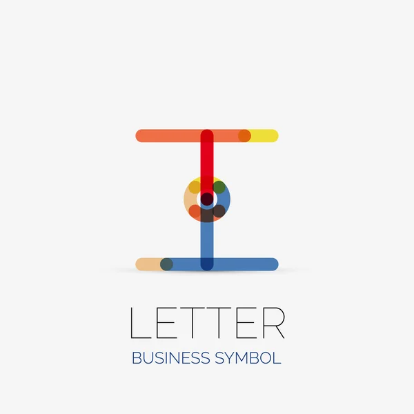 Icone minimaliste lineari di business, loghi, realizzati con segmenti di linea multicolore. Simboli universali per qualsiasi concetto o idea. Futuristica hi-tech, set di elementi tecnologici — Vettoriale Stock