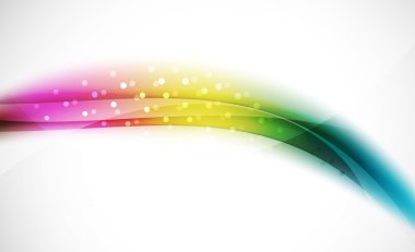 Renkli dalga çizgi, ışık ve gölge efektleri ile arka plan