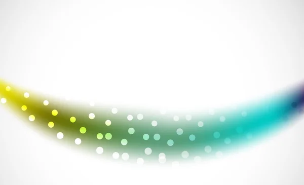カラフルな波の線、光と影の効果で抽象的な背景 — ストックベクタ