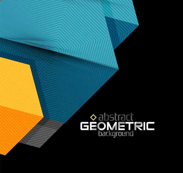 Vector formas geométricas de color sobre fondo negro — Archivo Imágenes Vectoriales