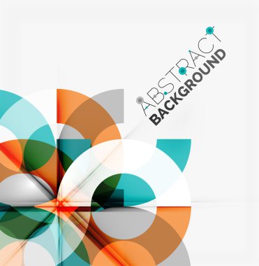 Geometrik vektör arka plan, daire şekilleri