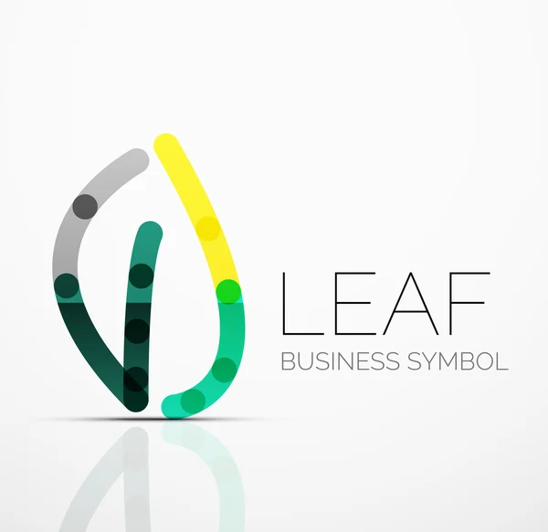 Vektorové abstraktní logo nápad, eko list, přírodní rostlinné, zelený koncept podnikání ikonu. Šablona návrhu s kreativní logotyp — Stockový vektor