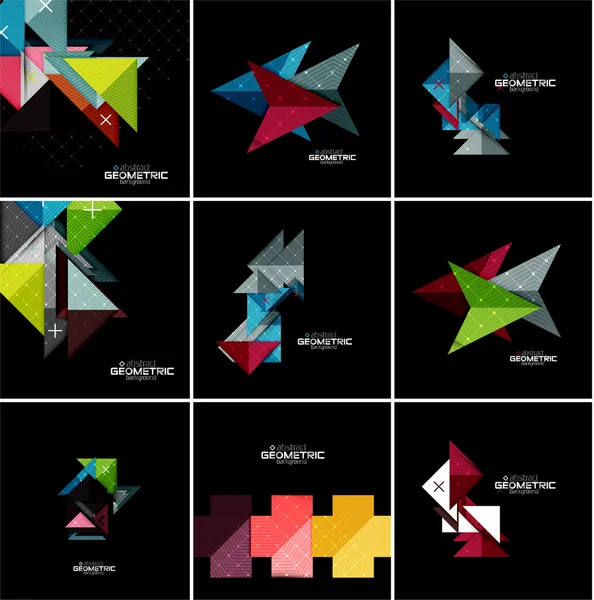 Vector geometriska banner set — Stock vektor