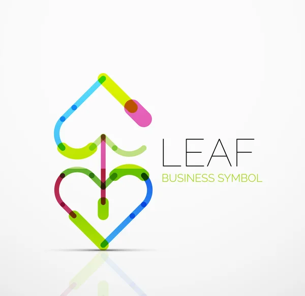 Idée de logo abstrait vectoriel, feuille écologique, plante naturelle, icône de l'entreprise concept vert. Modèle de conception de logotype créatif — Image vectorielle