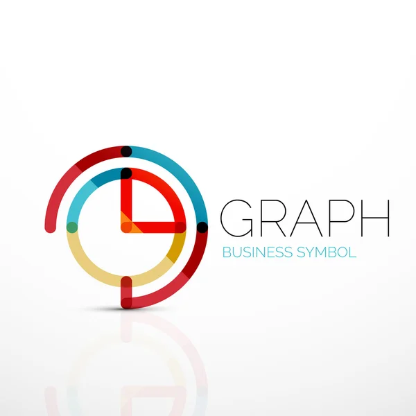 Abstrakt logo idé, linjär diagram eller graf business ikon. Kreativa vektor logotyp formgivningsmall — Stock vektor