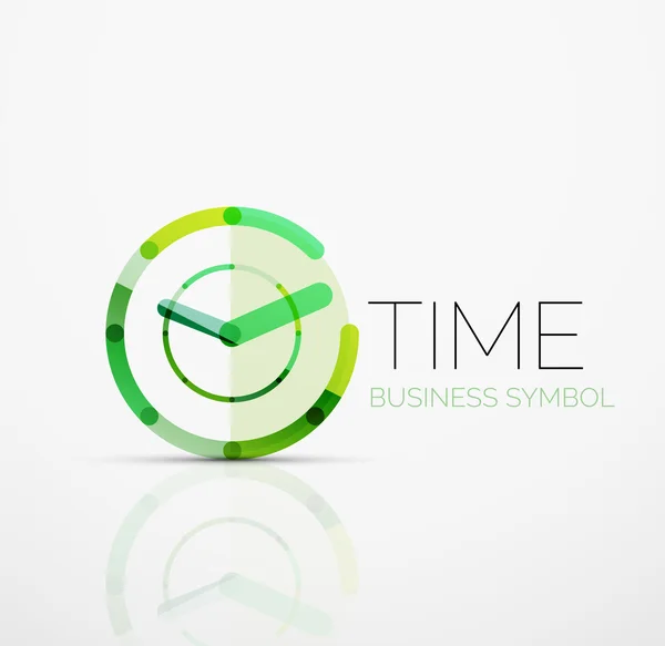 Vector logo abstracte idee, tijdpictogram concept of klok business. Ontwerpsjabloon voor creatieve logo — Stockvector