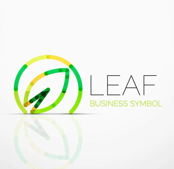 Vektör soyut logo fikri, eko yaprak, bitki doğa, yeşil konsept iş simgesi. Yaratıcı logo tasarım şablonu — Stok Vektör